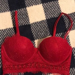 Red Victoria’s Secret bra